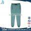 Hot sale plain green casual elastic waist zipper jogger mens 100% polyester loose sweat pants