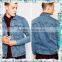 Mens Punk Spike Studded Shoulder Blue Denim jacket