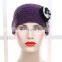 Fur flower women lady headband knitted headband with rex rabbit fur