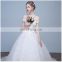 HS1626 2017 Long Train Puffy Bridal Ball Gown Sequined Embroidery Crystal Wedding Dress From China