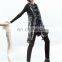 beautiful rex rabbit fur long knitted vest /dyed black&whitebeautiful rex rabbit fur long knitted vest /dyed black&white
