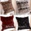 Fluffy and soft real sheep fur and rabbit fur cushion cover