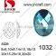 DZ-1032 oval shaped flat cut glass stones for jewelry making