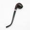 245mm Length wooden resin medium tobacco pipe with small black carving head for smoking