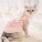 Pet cat Kitten Winter flannel Clothes Overcoat glitter star winter Hot stamping vest fuzzy ball