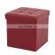 RTS modern home furniture luxury living room pvc leather furniture set foldable storage ottoman