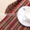 Christmas series polyester jacquard 175GSM hotel dining party table overlay topper wholesale table cloth with check pattern