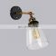 Retro Rustic Glass Wall Lamp E27 Base Decorative Bar Restaurant Lamp