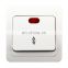 Type 86 EU standard 10A white 1 GANG 2 WAY switch with LED light ABS panel Russia with light switch