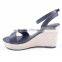 2016 new wedges lady fancy wholesale platform ankle strap sandals shoes