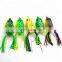 Wholesale Price 3D Eyes Artificia 6cm/15g Colorful Jigging Vibe Trolling Soft Plastic Frog Fishing Lure