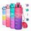 1000ml One-hand Opening BPA Free Leak-proof Tritan Plastic Kids Water Bottles with Times