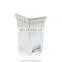 Eco-friendly big size outdoor rectangular recycle plastic pedal garbage can with colorful lid