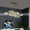 Hot Sale Indoor Magnificent Crystal Decoration Dining Room Modern Led Pendant Lamp