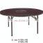 Round banquet folding dining table certificate plastic buffet tables banquet folding table leg