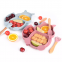 8pcs Food Grade Silicone Baby Feeding Set Baby Plate Bowl Wooden Silicone Spoon Fork Sets