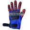 TPR anti cut resistant Level 5 finger protector protective sandy nitrile coated mechanic impact work gloves