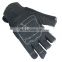 Non Slip Open Three Finger Warm Winter Working Industrial Mechanic Synthetic Leather  Gloves