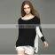 2016 hot new summer long sleeve loose bump color round collar knitting sweater for lady and girls