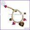 Fashion Animal Pet Jewelry purple pearl bell pendant necklace