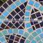 Mosaic fire pit, Iron fire bowl, wood grate, spark screen, poker and cover