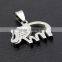 High quality stainless steel cute elephant necklace diamond elephant pendant necklace wholesale