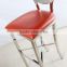 round High back stainless steel bar chair