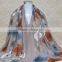 Manufacturer Wholesale Fringed Viscose Flower Printed Fall Fashion Woman Scarf