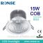 Ronse 15W recessed led cob down light silver housing(RS-C401)