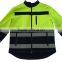 Workwear hi vis yellow reflective softshell winter jacket