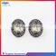 2015 Fashion sexy ladies' ellipse type crystal stud earrings