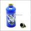 Aluminum blue water bottle