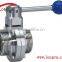 High quality stainless steel threaded butterfly valve