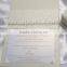 Silk Wedding Invitation card with brooch and ribbon