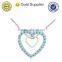 2015 new design fashionbale custom handmade heart shape alloy necklace