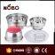 stainless steel salad bowl with silicon bottom