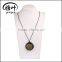 2016 Fashional Pendant Engraved Gold Flower of Life Stone Pendant Necklace