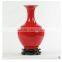 Modern and Europe style glazed porcelain red vase made in Jingdezhen