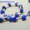 Side Drilled Faceted Trillion Lapis Lazuli
