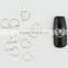 Factory Supply Metal Nail Art Circle Gold & Silver Mini DIY Lace Ring Design