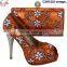 CSB1232 Fashionable new design high heel shoes matching bags.italian shoes nad bags for ladies