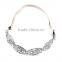 Elastic bandage alloy silver crystal choker necklac, crystal cube firejewel necklace