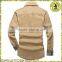 Men fashion designer shirts men 2016 dress shirt multi-pocket tooling