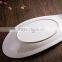 Wholesale white porcelain customize dinner oval deep plate for wedding restaurant