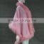 Pink Cachmere Cape With Detachable Raccoon Fur Collar /Ladies Fur Shawl With Many Color For Choose
