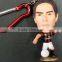 Plastic OEM custom keychain,football player figure keychain,hot movie character keychain