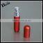 6ml round bottom tube perfume atomizer, red silver brown perfume tube