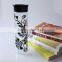 Large Capacity New Design Handblown Borosilicate Recycled Glass Water Bottle With Black Pattern
