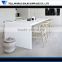 Polished artificial stone top high glossy white Modern 10 person dining table