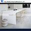Artificial stone High glossy white modern 12 seater dining table